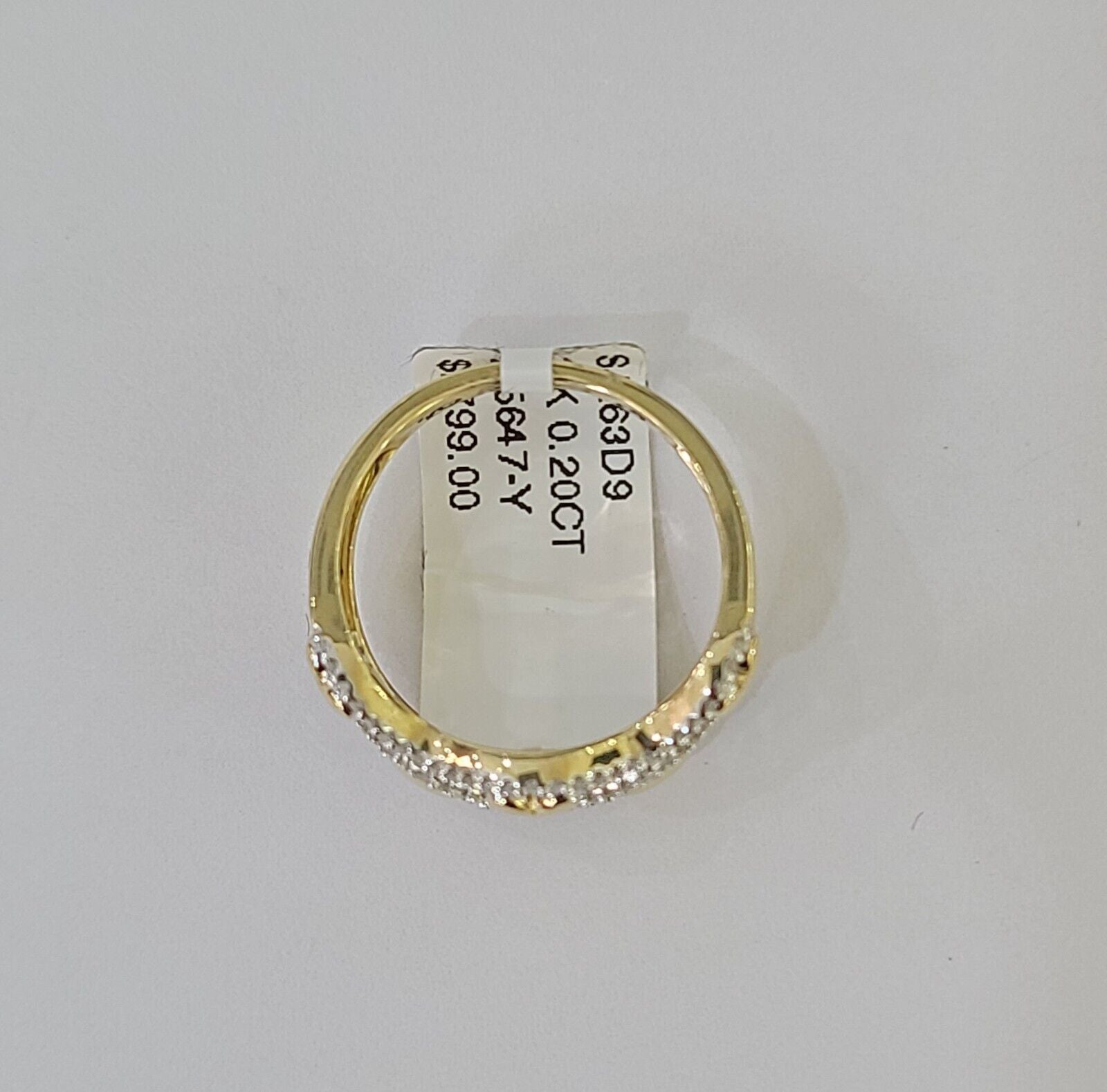 Real 10k Yellow Gold Diamond Ladies Ring 5 Hearts Women Engagement Wedding - GoldenlinQ